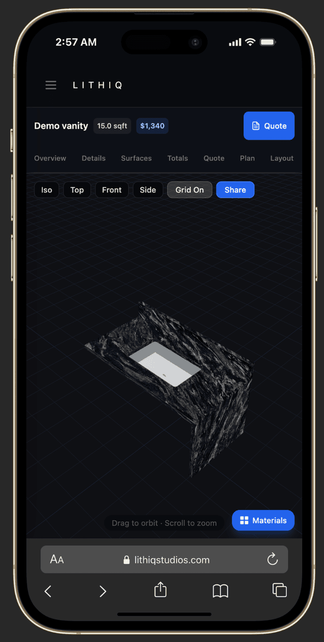 3D layout on mobile