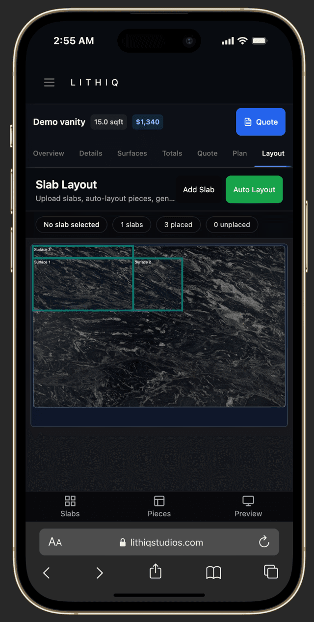 Shared layout on mobile