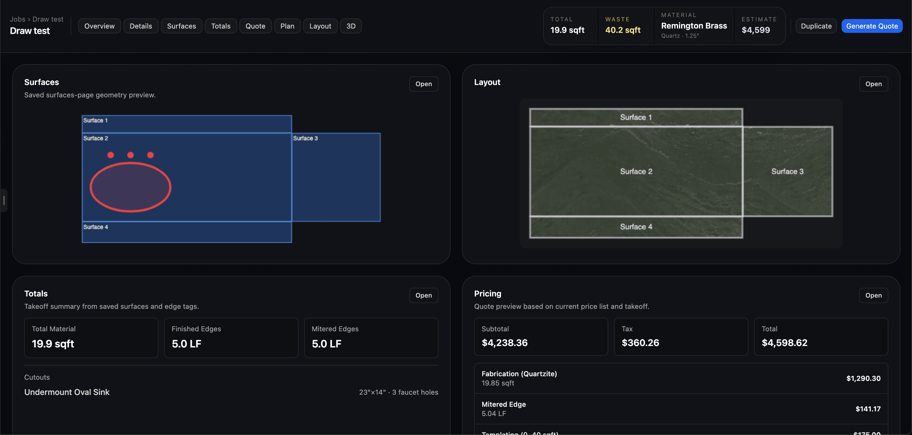 Lithiq OS stone fabrication software — estimating, layouts, scheduling, and inventory in one platform
